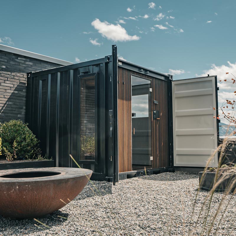 Unique 8 Fuss Design Aussensauna 6