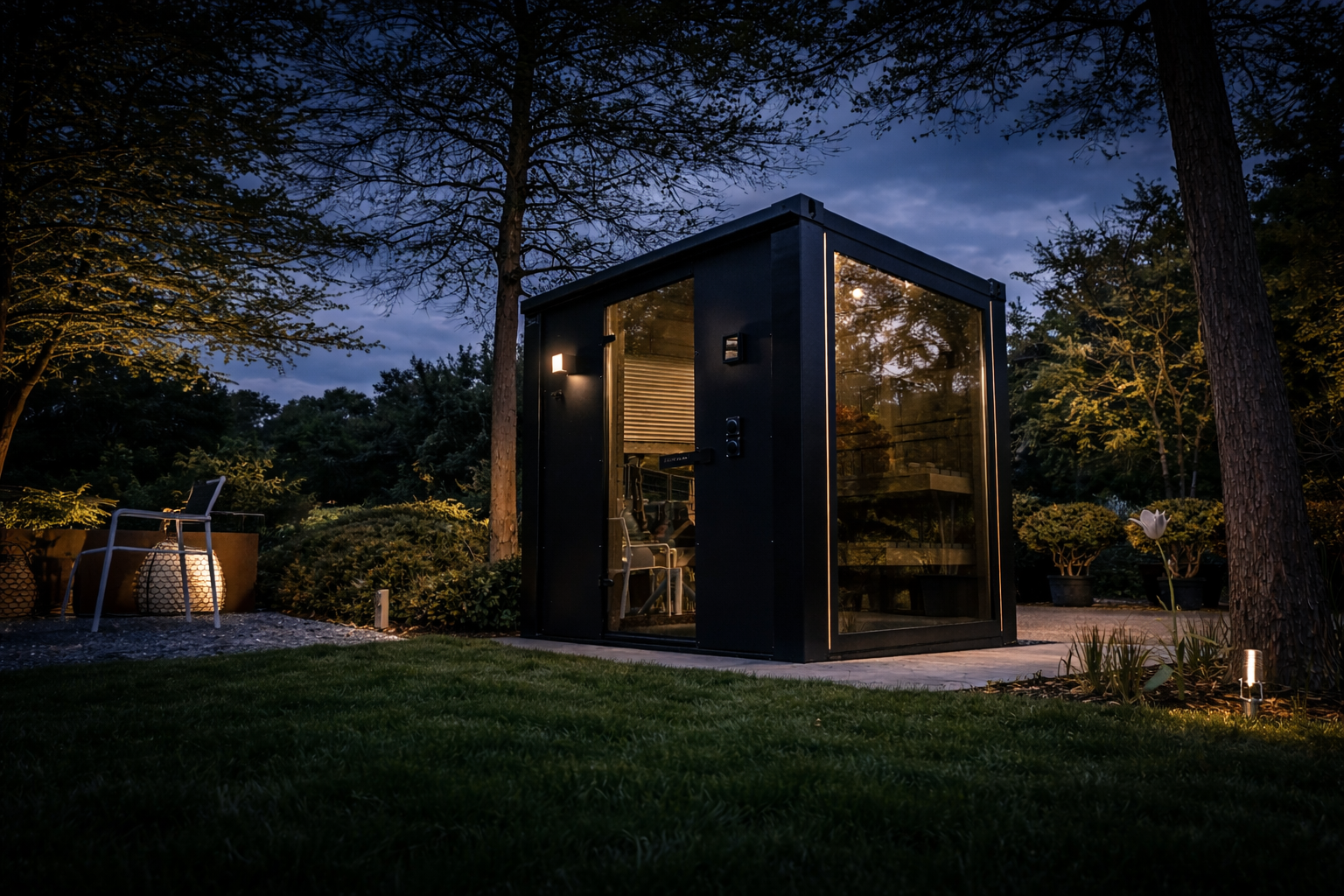 background_image_sauna_cube Unique Sauna The Cube by Night